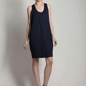 Jil Sander Convertible Neckline Navy Dress